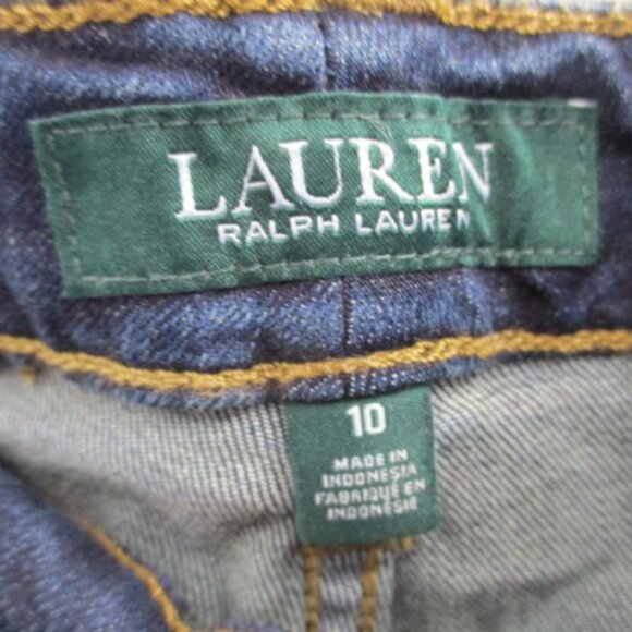 WOMENS RALPH LAUREN SIZE 10 JEANS NWT MED WASH STRAIGHT LEG MID RISE - Picture 4 of 4